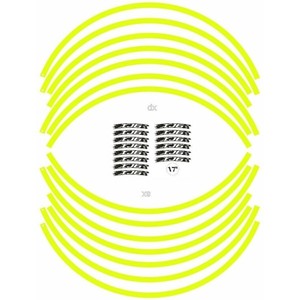 Kit Adesivi per Moto Yamaha XJ6 Giallo Fluorescente, Compatibili con Cerchi da 17 Pollici, Strisce Adesive per Motociclette Yamaha XJ6 - Product Image 2