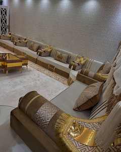 Asientos Orientales para el Suelo, Sofá Étnico, Sofá Árabe Majlis, Sofá Estilo Otomano, Conjunto Árabe Jalsa, Asientos Orientales de Lujo para el Suelo - Product Image 4