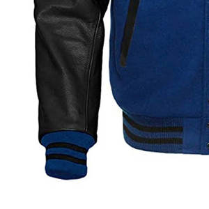 Vestes universitaires chaudes d'hiver en cuir PU avec manches brodées, style logo, fabricants pour les marques de vêtements, veste imperméable personnalisée - Product Image 5