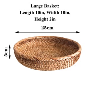 ถาดหวายสานด้วยมือแบบพรีเมียมถาดวางหอยทะเลสไตล์อาร์ตวางบนโต๊ะที่บ้านสำหรับเทศกาลคริสต์มาส - Product Image 6