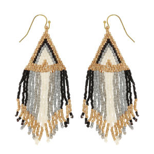 ต่างหูที่มีน้ำหนักเบาและทนทานสำหรับผู้หญิงสร้างขึ้นด้วยลูกปัดแก้ว100% ดีไซน์ลูกปัดสวยงามเหมาะสำหรับทุกโอกาส - Product Image 5