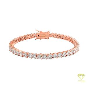 Nouveau design en argent sterling 925 avec bracelet de tennis en diamant moissanite plaqué or rose pour cadeau ou fête - Product Image 5