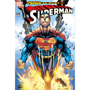 DC Comics Modern Art Deco <b>Poster</b> Superman Infinite Crisis <b>Framed</b> Paper Wall Hanging Birthday Decorative Abstract Design - Product Image 1