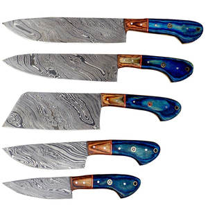 Nouvel arrivage Ensemble de couteaux de cuisine damas professionnels japonais faits à la main Couteaux de chef élégants - Product Image 3