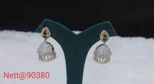 Impresionante juego de pendientes de latón de diseñador para mujer estilo de fiesta de moda con diamantes americanos brillantes regalo perfecto para ella - Product Image 6