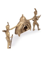 Artisanat Dokra Palki ou Palanquin, pièce de décoration d'intérieur, 6 pouces, or, décoration d'intérieur, style moderne, décoration de table pour le salon
