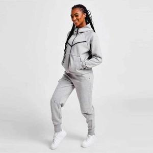Servicio OEM 100% algodón 100% poliéster mujer polar chándal gris cremallera completa Sudadera con capucha Joggers pantalones de chándal para venta al por mayor de alta calidad - Product Image 1