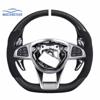 Volant sport en fibre de carbone à quatre branches, remplacement pour Classe C, Classe E, CLA, GLE, Classe G
