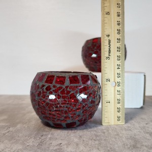 Classic Decorative Beeswax Votive <b>Holder</b> Gold <b>Mirror</b> Mosaic <b>Candle</b> Jar Highly Scented for Living Room Tabletop Wedding - Product Image 1