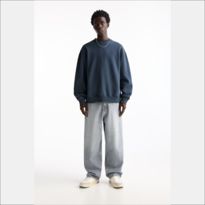 Sweat-shirt personnalisé à col ras du cou pour hommes avec capuche respirante pour l'hiver Vêtements d'extérieur Vente en gros Teint uni Basics - Product Image 6