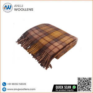 Nouvelle arrivée Couverture en laine tartan douce au design abordable - Product Image 4