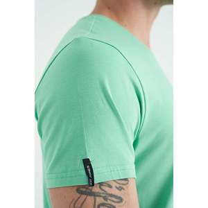 เสื้อยืดคอกลมแขนสั้นผ้าคอตตอนผสมสีเขียวมิ้นท์สำหรับผู้ชาย Air Jones รุ่น 88245 สำหรับใส่ลำลอง - Product Image 5
