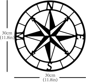 Gran Galvanizado Fancy Globe Wall Art Único Náutico Brújula Puntero Caja de metal de aluminio para deportes al aire libre Escalada Camping - Product Image 2