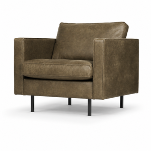 Denver Two Seat Modern Minimal Leather Distressed Finish Sofa | Apartment Villa Living Room <b>Seating</b> | Soft Cushion <b>Foam</b> Top - Product Image 6