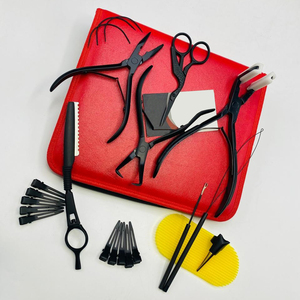 Kit d'outils d'extension de cheveux de trame micro nano anneau de couleur personnalisée brosse en acier pour extension de cheveux - Product Image 5