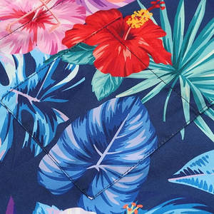 Nuevo botón ecológico de punto de verano para hombre, estampado Floral completo, manga corta de gran tamaño, playa, vacaciones cómodas, informales - Product Image 6