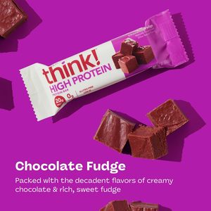 think! <b>Protein</b> Bars, High <b>Protein</b> Snacks, Gluten Free, Kosher Friendly, Chocolate Fudge 2.1 Oz per Bar, 10 Count - Product Image 2