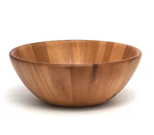 2024 último diseño hecho a mano de madera maciza frutero ecológico clásico plato para mezclar ensaladas para comedor fiesta sopa postre J N - Product Image 2