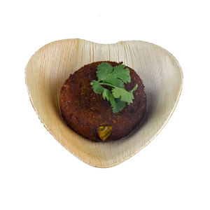 Bols à dîner biodégradables et écologiques en forme de cœur Vaisselle jetable en feuille de palmier pour les mariages et le service de nourriture - Product Image 6