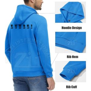 Hoodie Blank Fleece Oversized Custom Unisex <b>Men</b> Hoodies High Quality Oversized Boxy <b>Pullover</b> Hoodie Puff Print Drop Shoulder - Product Image 4
