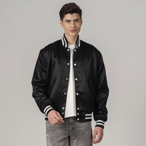 Veste d'hiver pour homme style vintage High Street en polyester/coton avec col montant personnalisé à bord côtelé et motif lettres - Product Image 1