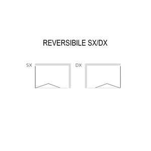 Pantalla de baño de cristal endurecido blanco Ogomondo lado fijo para ducha con libro transparente tamaño 73-75xh190 cm Paquete 1 - Product Image 2