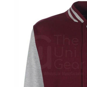 Chaqueta de algodón Letterman 100% para hombre, chaqueta de béisbol universitaria de invierno transpirable, estilo callejero, colores personalizados frontales - Product Image 6