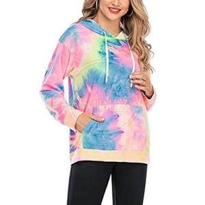 Coton Polyester Fait Tie Dye Hoodies Quick Tie Dye Femmes Hoodies Manches Longues Tie Dye Hoodies - Product Image 2