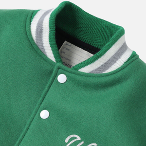 Logo personnalisé College Varsity Vestes pour Grandes Tailles Hiver Letterman Bomber Manches Longues Col Montant Hip Hop Broderie Patchs - Product Image 3