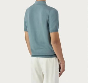 Camisetas de Punto de Primera Calidad para Hombre, Más Vendidas, con Logotipo Personalizado, 100% Algodón, Diseño Sólido, Transpirables, Precio Bajo - Product Image 2