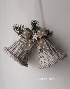 Soporte de árbol de Navidad con campana de ratán y accesorio de decoración para Noel - Product Image 6