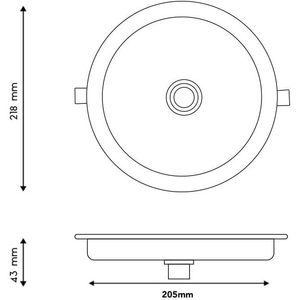 LEDUNI 18W circolare Downlight soffitto 4000K colore incasso pannello 218x43mm rilevatore di presenza sensore di movimento fisso