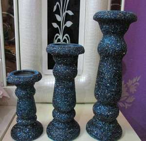 Bougeoir en bois rond coloré simple décoratif de luxe bougeoir en bois nordique personnalisé en gros pots de bougie rose noël - Product Image 5