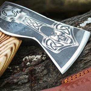 Cadeau fait main de hache de hache tomahawk en acier au carbone viking pour mari, cadeau d'anniversaire pour lui. - Product Image 3
