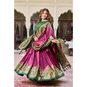ชุดนำเสนอเทรนด์ใหม่ล่าสุด navratri lehengcha choli ลำลองย้อนกลับได้ - Product Image 1
