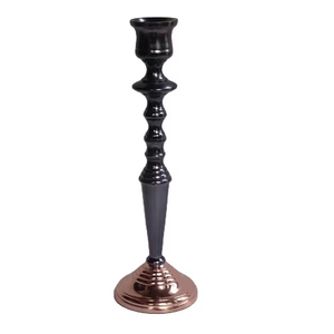 Soporte de vela de decoración navideña más exigente de Color plateado de aspecto Premium Base de madera a buen precio Forma de árbol 3 portavelas - Product Image 4