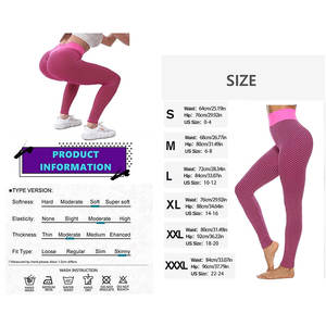 Customized Large Size Quick Dry High Waist Pants Women's Yoga 100% Cotton Leggings 2024 Custom Logo <b>Ladies</b> High Waist <b>Tights</b> - Product Image 6