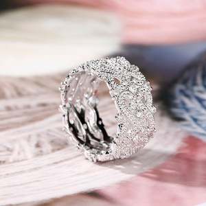 Bague de mariage infini perlée en argent sterling Jeulia pour femme - Product Image 6
