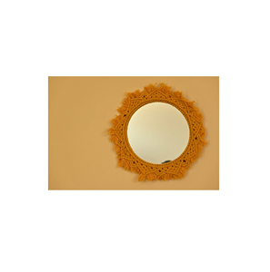 Acabado natural y espejo de pared de macramé sostenible, diseño creativo, aspecto moderno, decoración de Navidad, decoración del hogar - Product Image 6