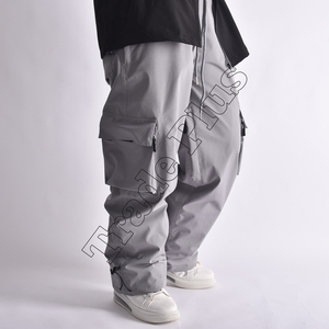 Pantalones de Snowboard Impermeables, Cortavientos y Transpirables con Cierre, 100% Poliéster, Holgados, Unisex, de Pierna Ancha, Personalizados, Estilo Urbano, para Esquí - Product Image 3