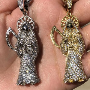 Luxe Hiphop Iced Out Diamond Hanger Gepersonaliseerd Gezichtsontwerp Voor Mannen En Vrouwen Voor Feestkleding