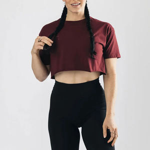 Camisetas informales de verano de talla grande para mujer, camisetas personalizadas de alta calidad antiarrugas de secado rápido de algodón 100% para el mercado de EE. UU. - Product Image 6