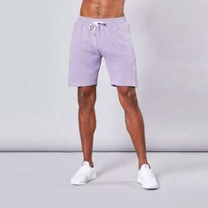 Short de survêtement long à cordon de serrage en coton doux uni motif thermique hiver Vêtements de salon décontractés pour hommes OEM personnalisés - Product Image 5