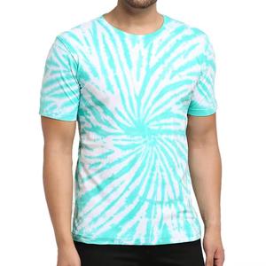 Nuevo diseño en blanco de manga corta con estilo superventas Plain Crew Fitness precio barato bajo Moq hombres Tie Dye camisetas - Product Image 1