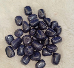 Pierre de soleil bleue décorative de haute qualité pierre précieuse pierre précieuse en gros guérison naturelle pierre de dégringolade galet pour la méditation reiki - Product Image 2