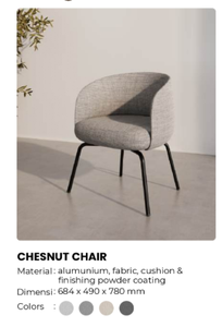 Modern <b>Upholstered</b> Fabric Dining <b>Chair</b> With Metal Legs Home Furniture - Product Image 5