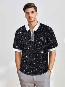 Camisetas Polo de verano personalizables para hombre, camisetas de manga corta de poliéster y algodón con patrón liso y logotipo personalizable - Product Image 5