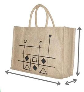 Sac fourre-tout moderne personnalisé avec logo, sac de courses en jute, article en soie personnalisé, motif, lettre, promotion, ROHS, couleur, origine - Product Image 1