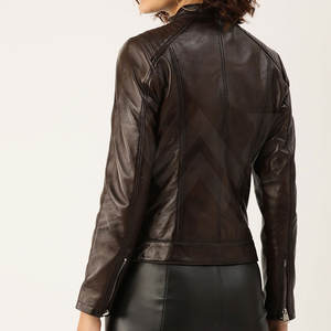 2025 ropa de moda chaqueta de cuero para mujer Chaquetas a prueba de viento para mujer Venta caliente chaqueta de cuero personalizada - Product Image 3