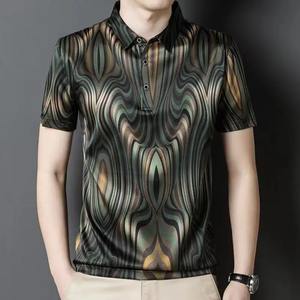 Chemises décontractées pour hommes 2025 de haute qualité, en coton/fibre de bambou, séchage rapide, respirantes, grandes tailles, manches courtes, en toile, OEM - Product Image 2